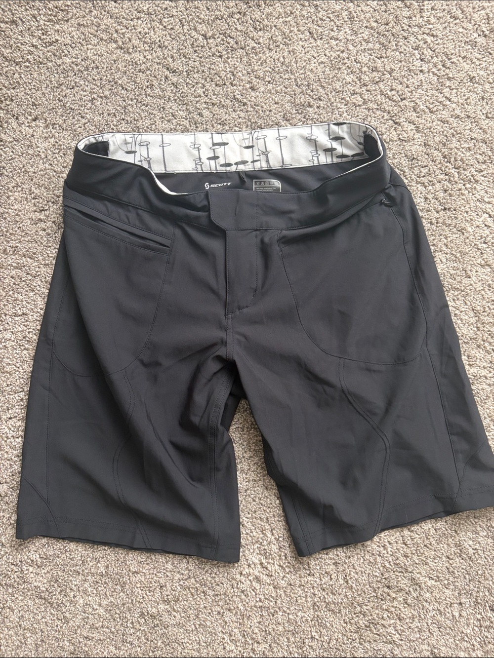 Scott womens M Black Athletic Cycling Shorts